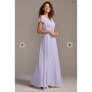 CELEBRATE DB STUDIO Dress Flutter Sleeve Full Skirt STYLE# F20065 Size 16 Lavend